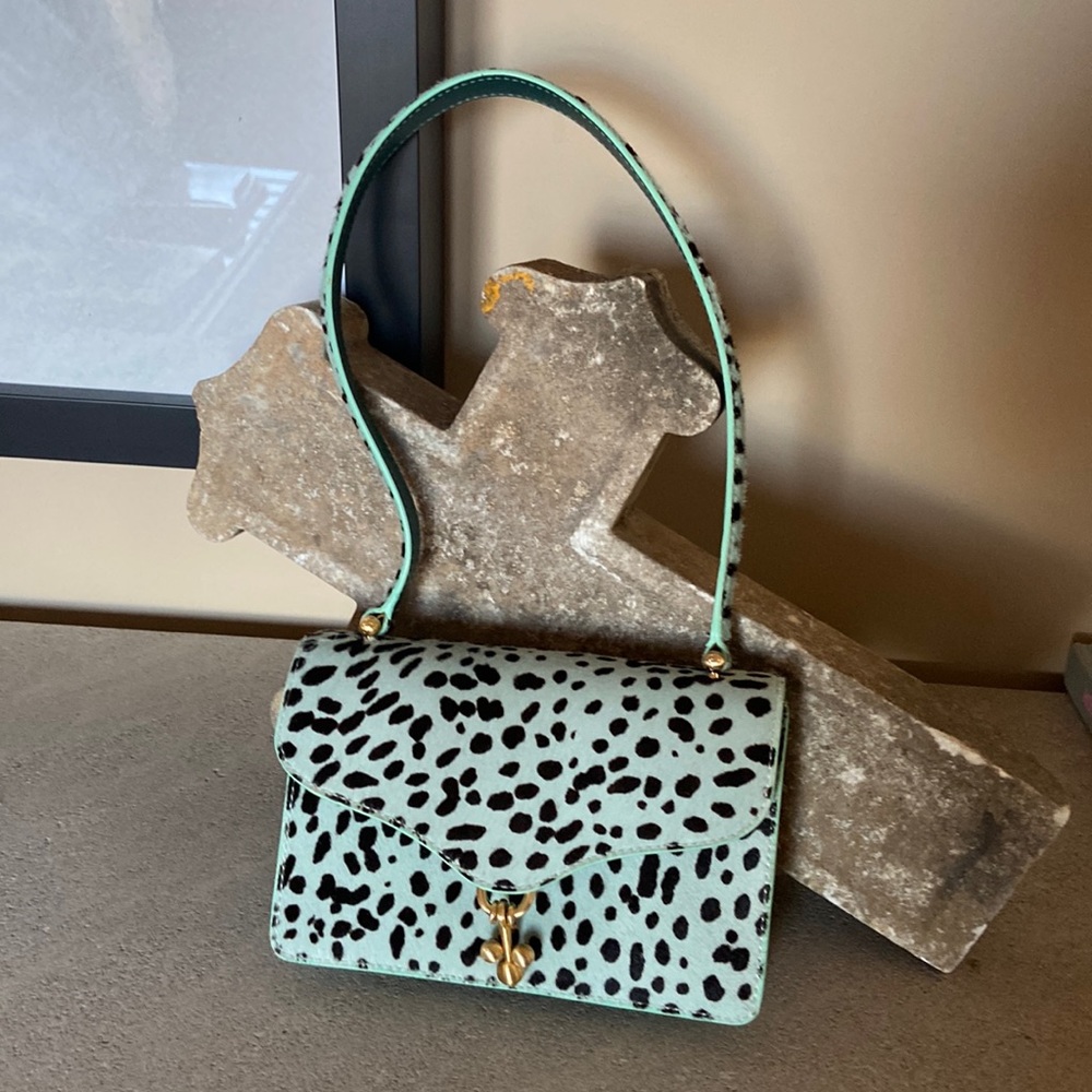 Darling Mint condition mint colored calf hair Edie Parker bag